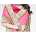 Awesome Broad Bordered Pink Colored Saree